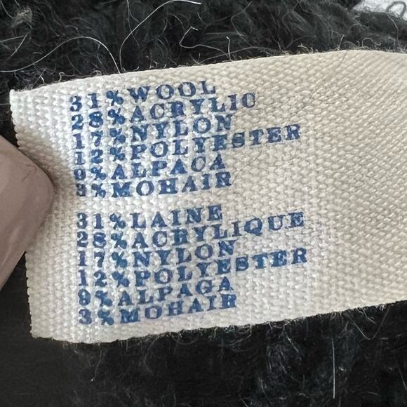 Anthropologie Leifsdottir Black Wool Alpaca Mohair Blend Knit Sweater Size XS - Picture 10 of 13